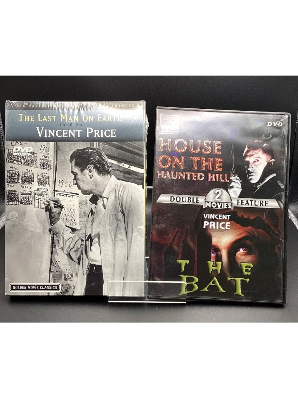 The Last Man on Earth, House On The Haunted Hill/The Bat Double Feature DVD Lot